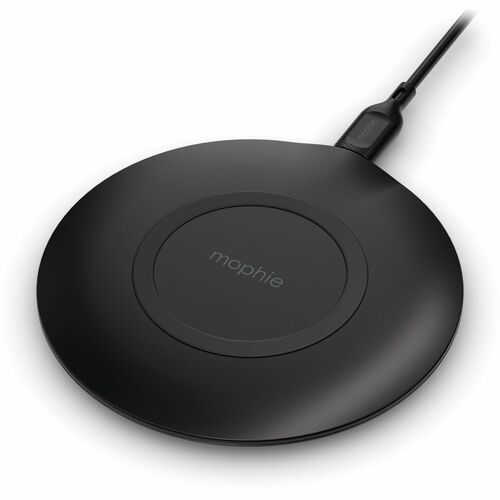 mophie Essentials Induction Charger - Black - 1 / Pack - For Qi-enabled Device - Input connectors: USB - Fast Charging, Li