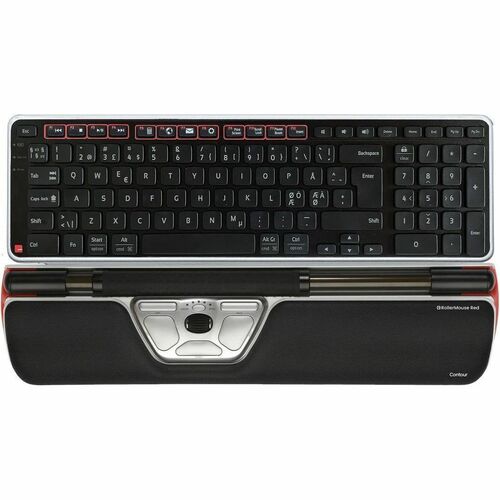 Contour Ultimate Workstation Red Keyboard & Mouse - Cable Keyboard - Cable Mouse - Symmetrical - Compatible with Computer 