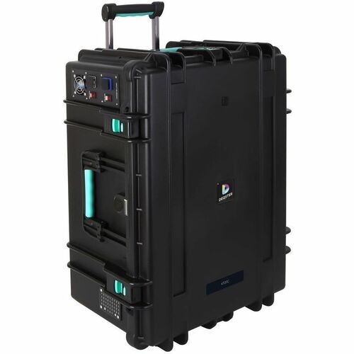 DEQSTER KT20C USB-C Tablet-Koffer (2. Gen.) für 20 Tablets, Drinnen, Draußen, AC, Schwarz, Türkis