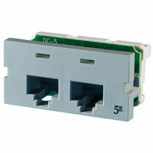 Ortronics Series II, Two-Port Clarity 5E,T568A/B, 180 degree, Wiremold Gray - 2 x Socket(s) - Gray