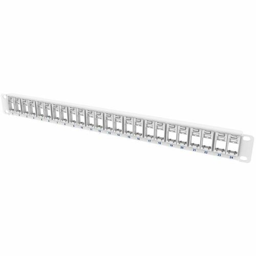 Ortronics TechChoice Blank Patch Pannel - 24 Port(s) - 1U High - White - Rack-mountable