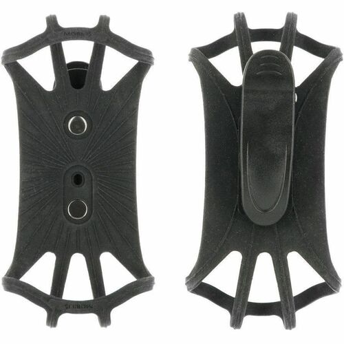 MOBILIS Universal Carrying Case (Holster) Cell Phone, Handheld Terminal - Black - Silicone Body - Belt Clip, Holster