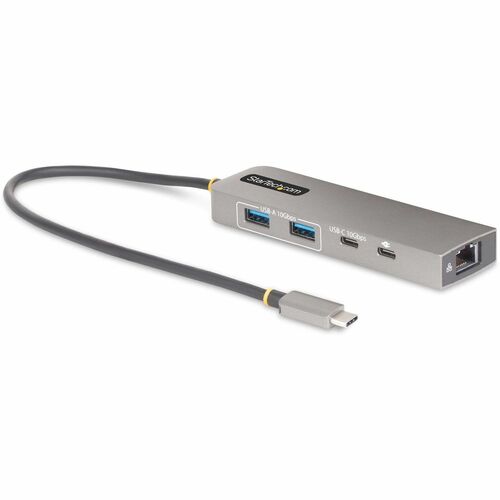 StarTech.com 3-Port USB-C Hub with 2.5 Gb Ethernet and 100W PD Passthrough - USB-C to 2x USB-A/1x USB-C, USB 3.2 10Gbps Ty