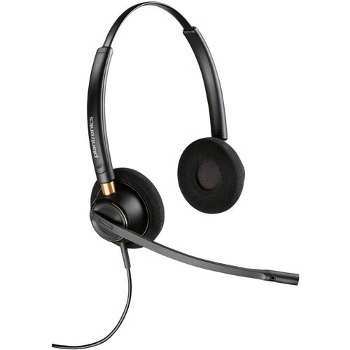 Poly EncorePro 520 Wired Over-the-head, On-ear Stereo Headset - Black - Binaural - Supra-aural - 20 Hz to 16 kHz - 78.5 cm