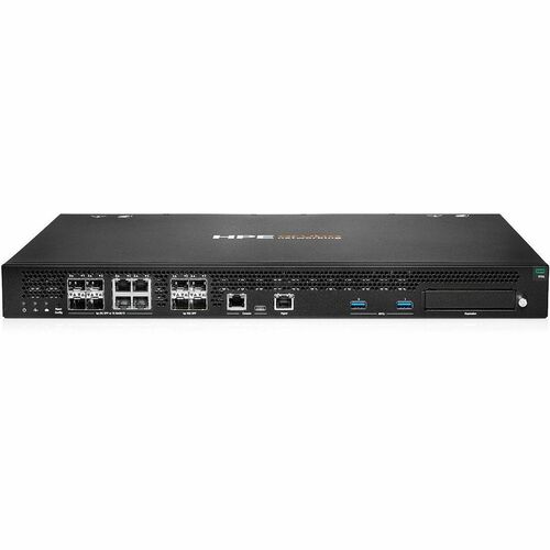 HPE 9114 Router - 4 Ports - 4 RJ-45 Port(s) - Management Port - 8 SFP+ Slots, SFP (mini-GBIC) Slots - 10 Gigabit Ethernet 