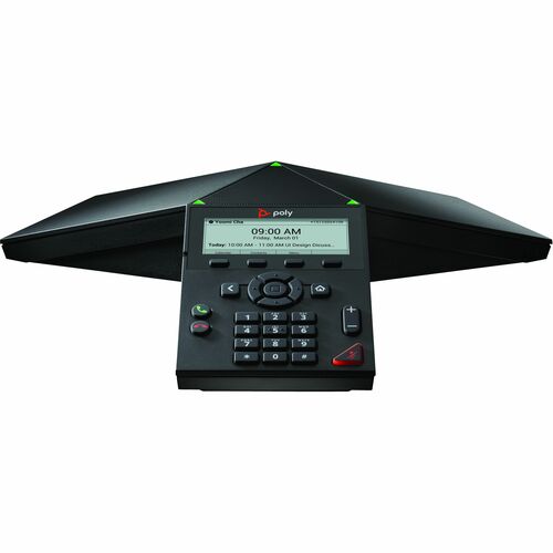 Poly Trio 8300 IP Conference Station - Corded/Cordless - Wi-Fi, Bluetooth - Black - TAA Compliant - 8.9 cm (3.5") LED - 1 