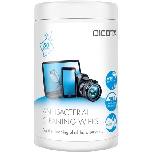 Dicota Cleaning Wipe for Screen, Touchscreen Device, Camera, Glasses, Door Handle - Anti-bacterial, Alcohol-free, Ammonia-