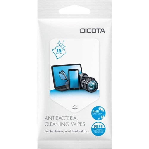 Dicota Cleaning Wipe for Screen, Touchscreen Device, Camera, Glasses, Door Handle - Anti-bacterial, Alcohol-free, Ammonia-