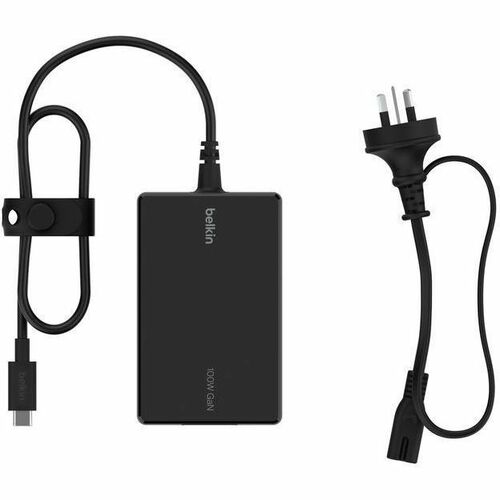 Belkin CONNECT USB-C Core GaN Power Adapter 100W - 100 W - 2.44 m Cable - Black