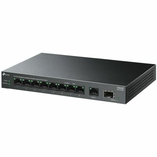 TP-Link LS1210GP 9 Ports Manageable Ethernet Switch - Gigabit Ethernet - 10/100/1000Base-T, 1000Base-X - 2 Layer Supported