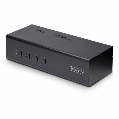 StarTech.com KVM-Switchbox - TAA-konform - 4 Computer - 4K - 3840 x 2160 - 8 x USB - USB 2.0 - 10 x DisplayPort