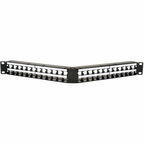 CommScope GigaSPEED M4800A-1U-GS 48 Port(s) Modular Patch Panel - Black - 48 x RJ-45 - 1U High