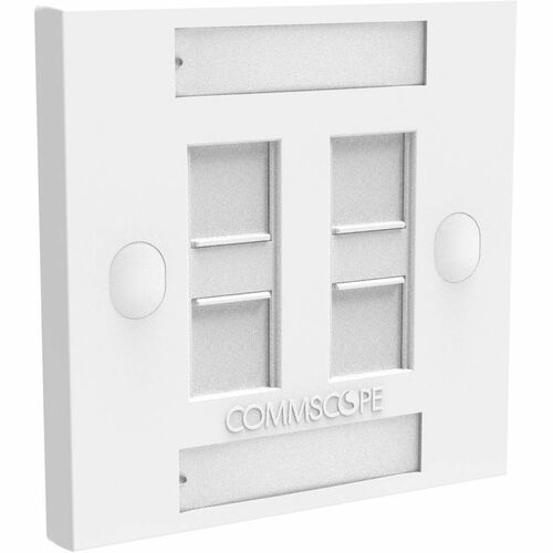 NETCONNECT FPS-BS-4P-W Faceplate Kit - Thermoplastic - Pro White - 1