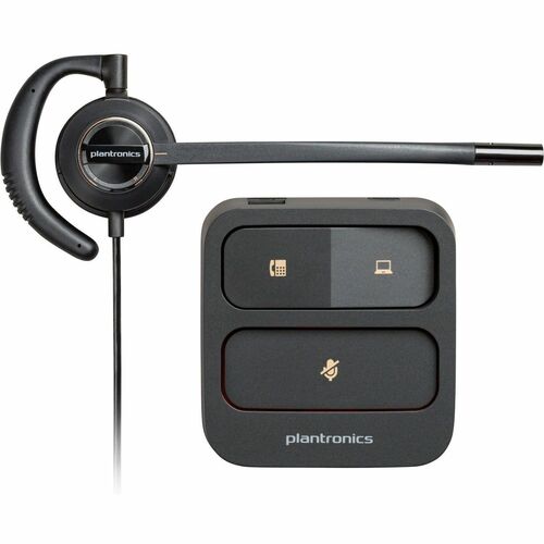 Poly EncorePro HW530 Wired Helmet Mono Earset - Black - Monaural - Supra-aural - 20 Hz to 16 kHz - 80 cm Cable - Omni-dire