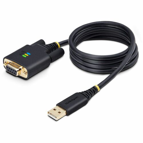 StarTech.com 1m USB Null Modem Kabel, COM Retention, FTDI, USB-A zu RS232 Nullmodemkabel, Wechselbare Schrauben/Muttern, W