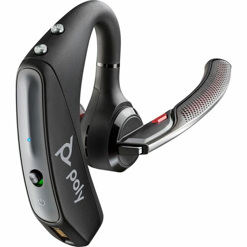 Poly Voyager 5200 有线/无线 耳塞, 入耳式 Mono 耳机 - 黑 - 符合 TAA 标准 - Microsoft Teams认证 - Siri, Google Assistant - 单声道 - 入耳式 - 3000 cm