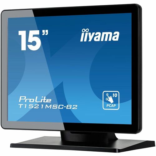Écran tactile LCD iiyama ProLite T1521MSC-B2 15" Class - 4:3 8 ms - 38,1 cm (15") Viewable - Dalle à Technologie Capacitiv