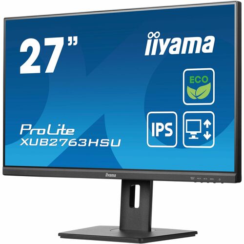 Moniteur LED iiyama ProLite XUB2763HSU-B1 27" Class Full HD - 16:9 - Noir mat - 68,6 cm (27") Viewable - Technologie IPS -