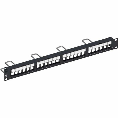 CommScope 24 Port(s) Modular Patch Panel - Category 6a - Black - 1U High