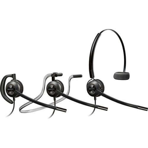 Poly EncorePro 500 540 Wired On-ear, Over-the-head, Over-the-ear, Behind-the-head Mono Headset - Black - Monaural - Supra-