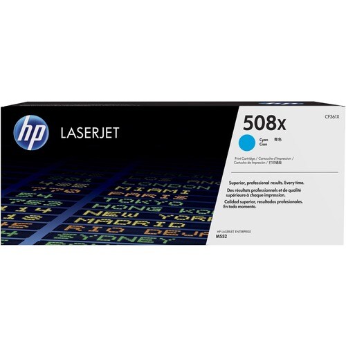 HP 508X Original High Yield Laser Toner Cartridge - Cyan Pack - 9500 Pages