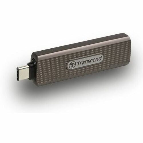 Transcend ESD330C 512 GB Portable Solid State Drive - External - Dark Grayish Brown - Tablet, Desktop PC, Notebook, Smartp