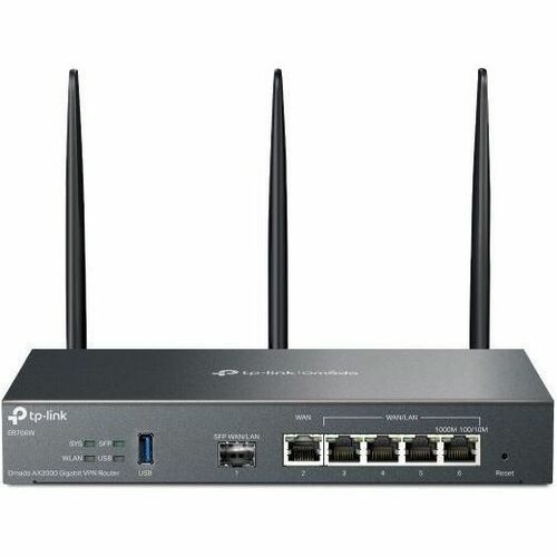 TP-Link ER706W Wi-Fi 6 IEEE 802.11 a/b/g/n/ac/ax Ethernet Wireless Router - Dual Band - 2.40 GHz ISM Band - 5 GHz UNII Ban