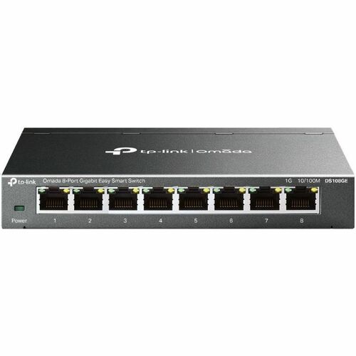 TP-Link DS108GE Omada 8-Port Gigabit Easy Smart Switch - 8 Ports - Gigabit Ethernet - 10/100/1000Base-T - 2 Layer Supporte