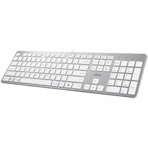 Adesso EasyTouch 730UW USB-C Multi OS Scissor Switch Keyboard With CoPilot AI Hotkey And USB-C, USB-A, 3.5mm Aux Ports - C