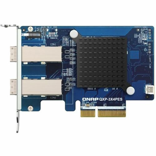 QNAP QXP-3X4PES Adaptador de barramento host PCIe - Cartão Plug-in - PCI Express 3.0 x4 - 32 Gbit/s