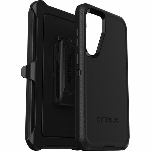 OtterBox Defender Rugged Carrying Case (Holster) Samsung Galaxy S24+ Smartphone - Black - Drop Resistant, Dirt Resistant, 