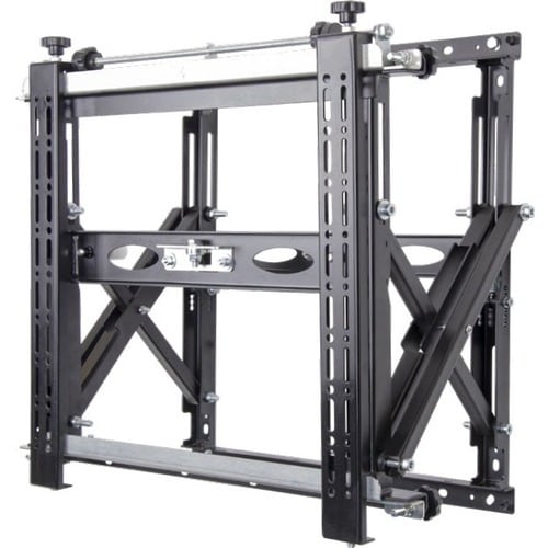 B-Tech Pro-Install BT8310XL Wall Mount for Flat Panel Display, Wall Mount, Pole - Black - Height Adjustable - 106.7 cm to 