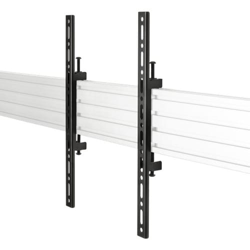 B-Tech System X Wall Mount for Display Screen, Menu Board, Mounting Bracket, Mounting Adapter, Mounting Rail - Black - Hei