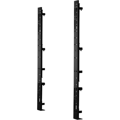 B-Tech System X Mounting Arm for Wall Mount, Mounting Rail, Flat Panel Display - Black - Height Adjustable - 106.7 cm to 1