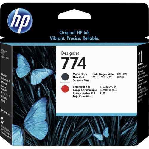 HP 774 Matte Black/Chromatic Red Printhead
