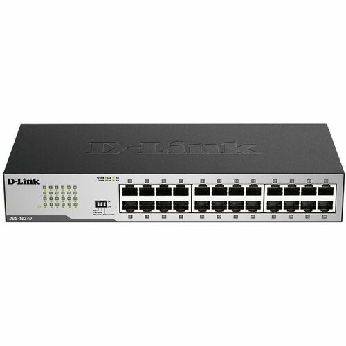 D-Link DGS-1024D 24 Ports Ethernet Switch - Gigabit Ethernet - 10/100/1000Base-T - 2 Layer Supported - 13.30 W Power Consu