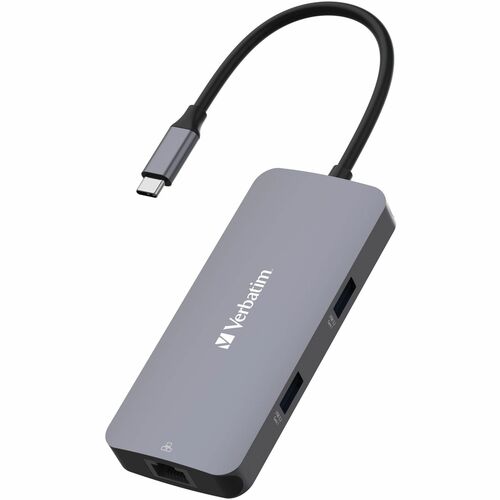 Verbatim USB-Typ C Docking Station - Ladefunktion - 4K - 3840 x 2160 - 3 x USB-Anschlüsse - 2 x USB Typ-A-Anschlüsse - USB