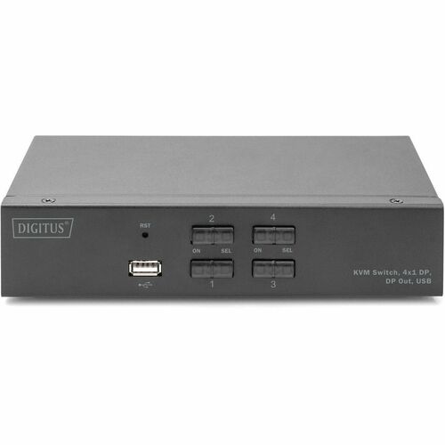 Digitus DS-12891 KVM Switchbox - 4 Computer(s) - 1 Local User(s) - 4K - 3840 x 2160 - 7 x USB - USB 2.0 - 5 x DisplayPort