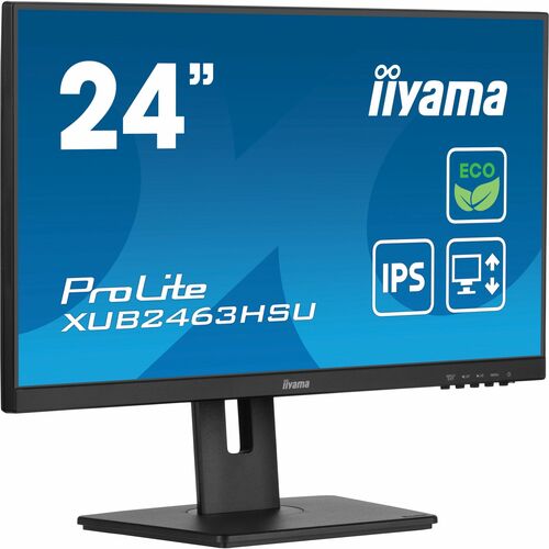 iiyama ProLite XUB2463HSU-B1 24 Zoll Class Full HD LED-Monitor - 16:9 Format - Mattschwarz - 60,5 cm (23,8 Zoll) Viewable 