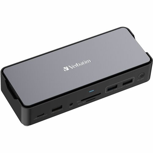 Verbatim USB-Typ C Docking Station - Ladefunktion - Speicherkartenleser - SD, microSD - 8K @ 30Hz - 7680 x 4320 - 7 x USB-