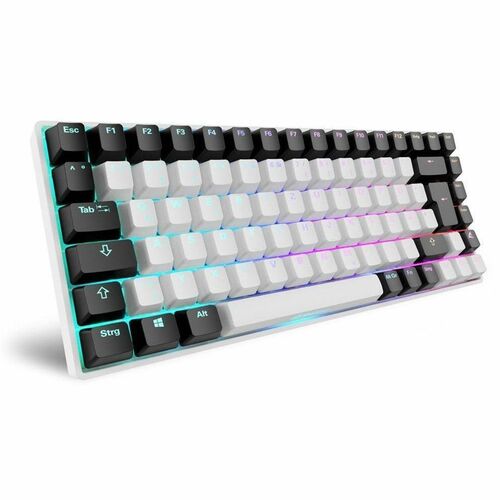 Sharkoon Skiller SGK50 S3 Gaming Keyboard - Cable Connectivity - USB Type C Interface - RGB LED - German - White - Gateron