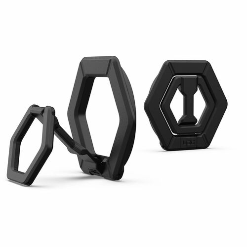 Urban Armor Gear Magnetic Ring Stand - Black/Black - Landscape, Vertical - Metal - Black - Magnetic, Kickstand, 360° Rotat
