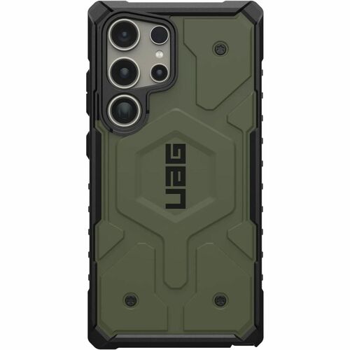 Urban Armor Gear Pathfinder Rugged Case for Samsung Galaxy S24 Ultra Smartphone, Stylus - HEX Pattern - Olive Drab - Drop 