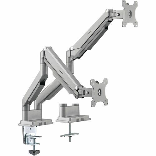 Rocstor ErgoReach Mounting Arm for Monitor - Silver - Landscape/Portrait - 2 Display(s) Supported - 17" to 32" Screen Supp