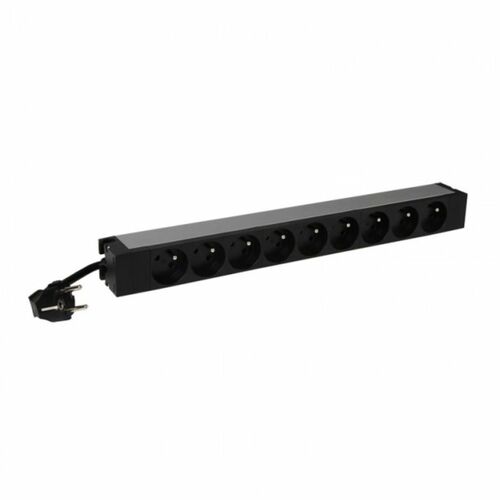 Legrand 646810, Basic, 1U, Horizontal/Vertical, Aluminium, Black, 9 AC outlet(s)