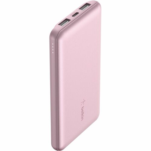 Belkin BoostCharge Power Bank - Pink - For iPhone - 10000 mAh - Pink