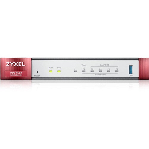 ZYXEL ZyWALL USG FLEX 100HP Network Security/Firewall Appliance - 1 Year Security Bundle - 8 Port - 10/100/1000Base-T - Gi