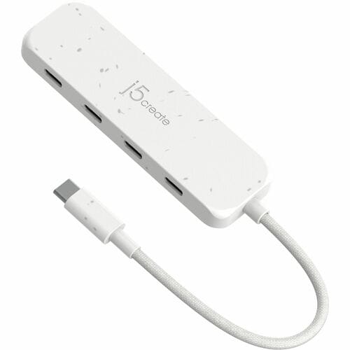 j5create JCH345EW-N USB Hub - USB Type C - 4 Total USB Port(s)