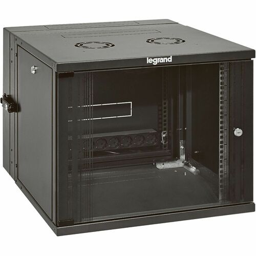 Legrand Linkeo 12U Wall Mountable Enclosed Cabinet Rack Cabinet for Networking - Grey - 36 kg Maximum Weight Capacity