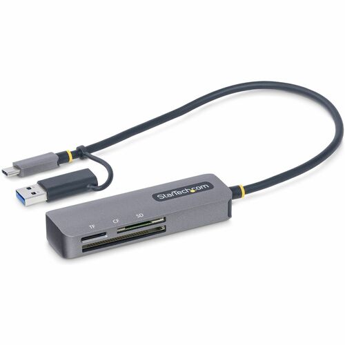 StarTech.com 3 Steckplatz/-plätze Kartenleser - USB 3.2 (Gen. 1) Typ A, USB 3.2 (Gen 1) Typ C - Extern - 1 - 640 MB/s - SD
